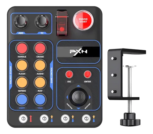 Panel de control sim racing con botones y encoders