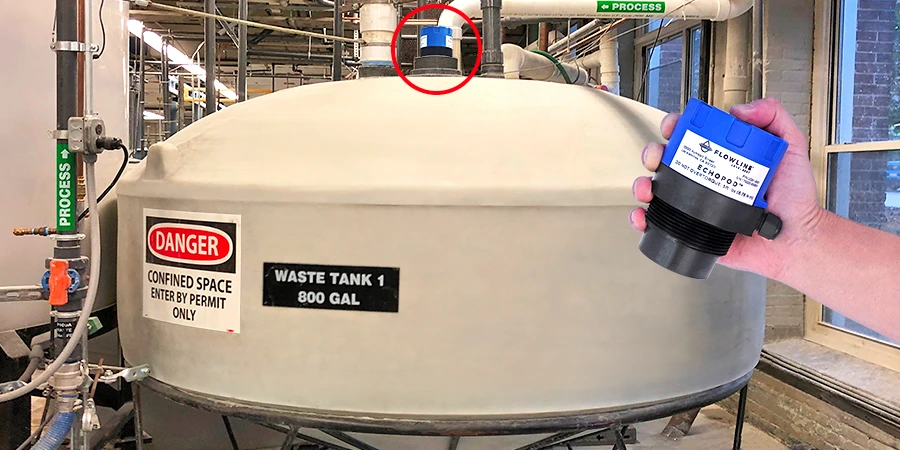 Sensores de nivel por ultrasonidos para tanques industriales