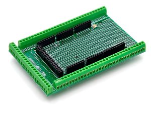 Protoshield con tornillos para Arduino Mega, ideal para proyectos de electrónica