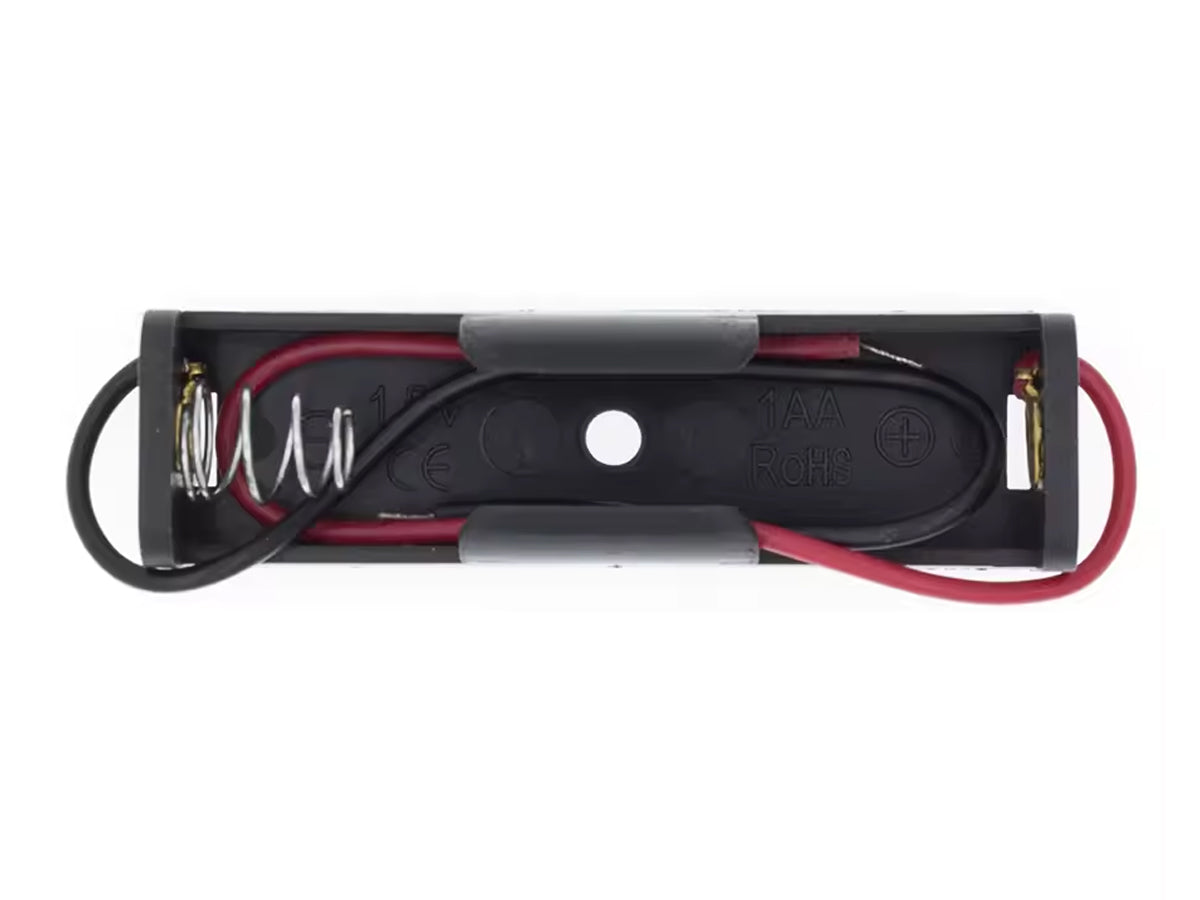 Caja Portapilas 1 x 1.5v Doble A Tenstar, ideal para proyectos de robótica y electrónica.