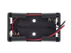 Caja Portapilas 2 x 1.5v AA Tenstar, ideal para proyectos de robótica y electrónica.