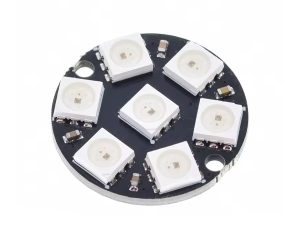 Anillo LED RGB WS2812B de 7 LEDs, ideal para proyectos de robótica y electrónica