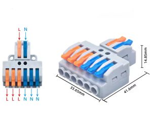 Conector Rápido KV426-C 2 In 6 Out para proyectos eléctricos