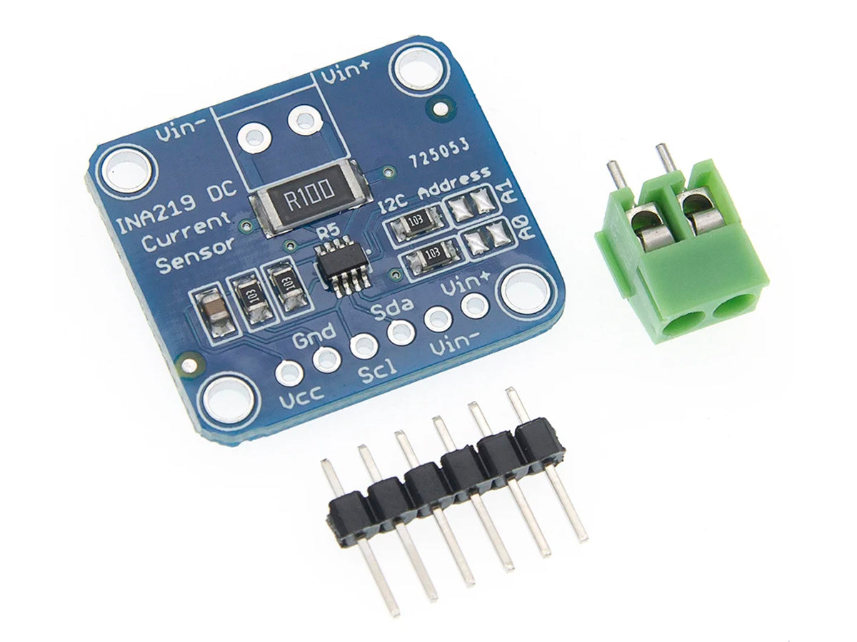 Sensor de Corriente I2C INA219, ideal para proyectos de monitoreo energético
