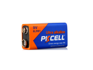 Batería Alcalina PKCELL 6LR61 de 9V, ideal para proyectos de robótica y electrónica