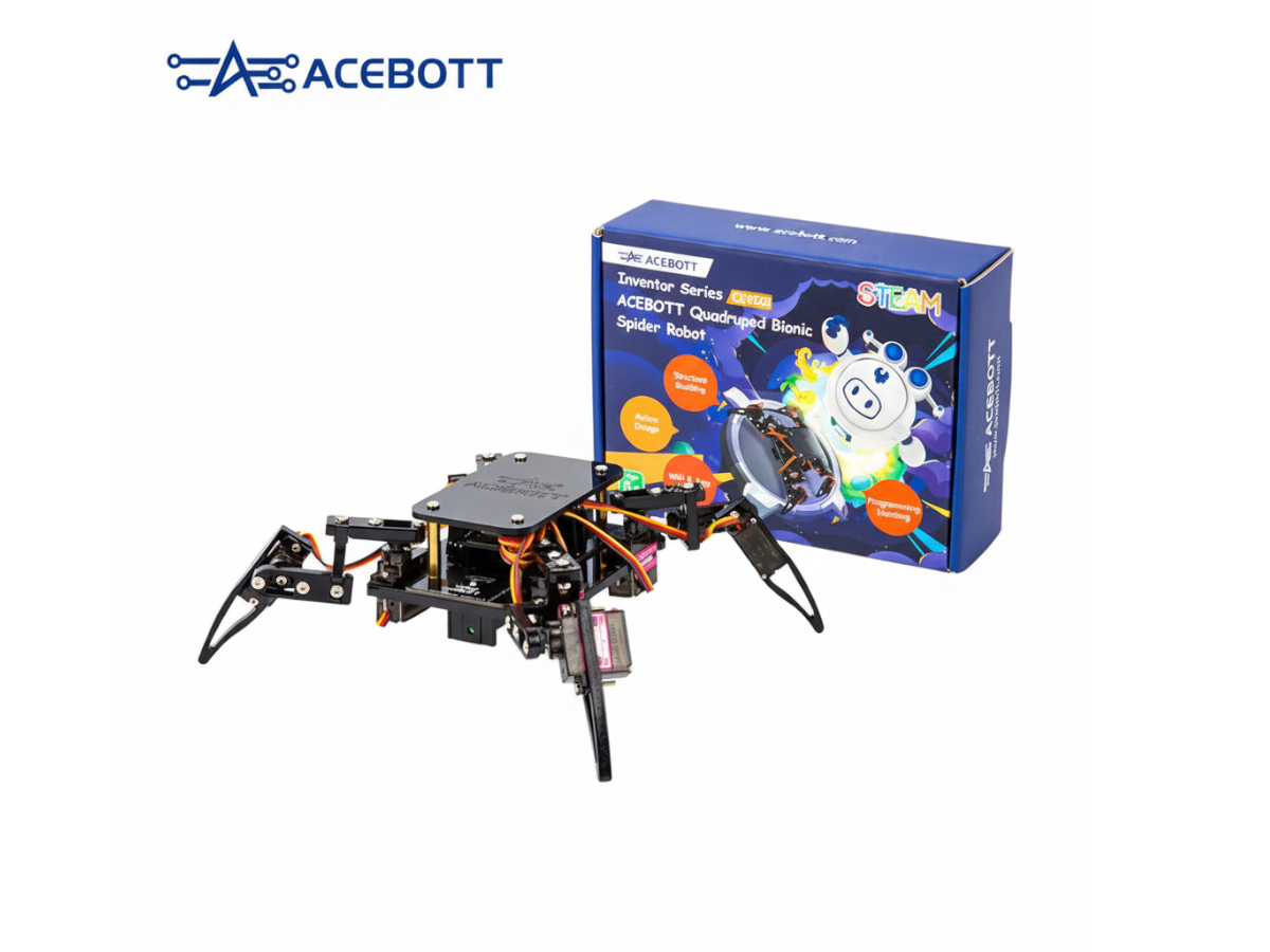 Kit Robot Cuadrúpedo Biónico ACEBOTT ESP8266 en uso educativo
