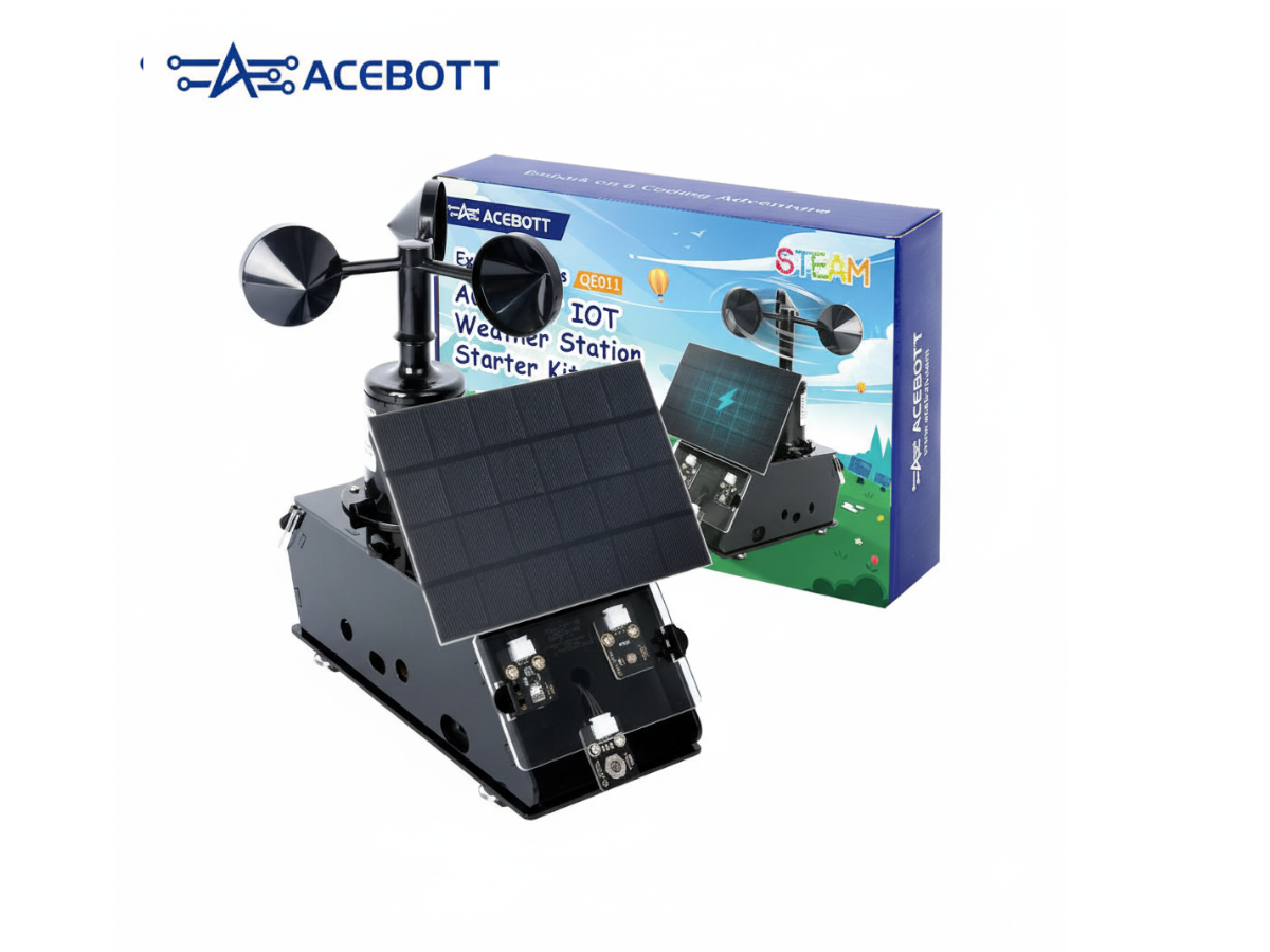 Kit Estación Meteorológica ACEBOTT ESP32, ideal para aprender sobre meteorología y automatización.