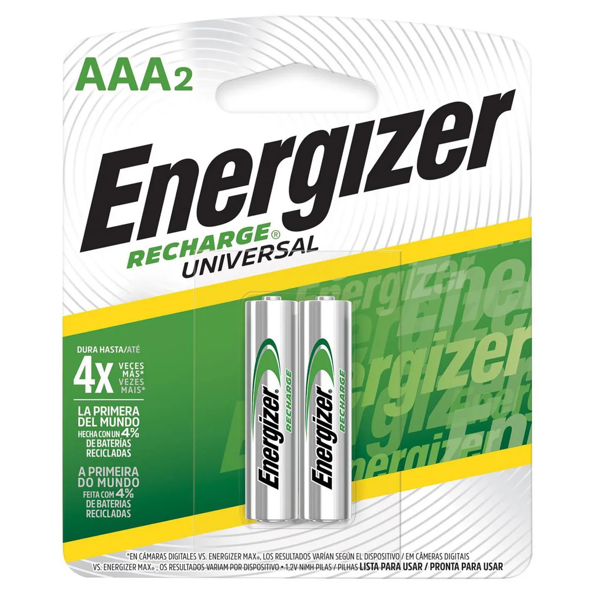 Pack de 2 pilas recargables AAA 700 mAh 1,2V