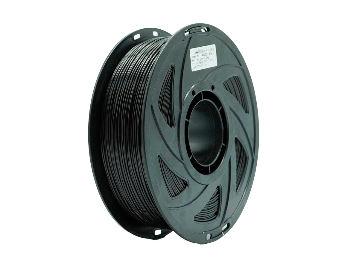 Filamento ABS Negro Artillery 1.75mm para impresión 3D, ideal para proyectos makers.