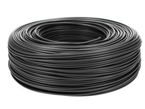 Cable AWG 24 Negro 1 metro, ideal para proyectos electrónicos y conexiones seguras.