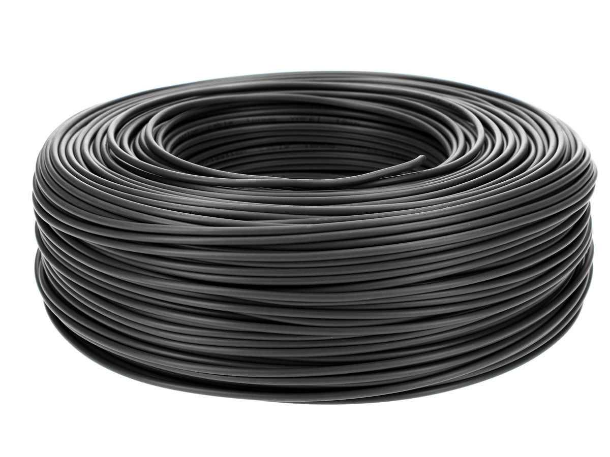 Cable AWG 24 Negro 1 metro, ideal para proyectos electrónicos y conexiones seguras.