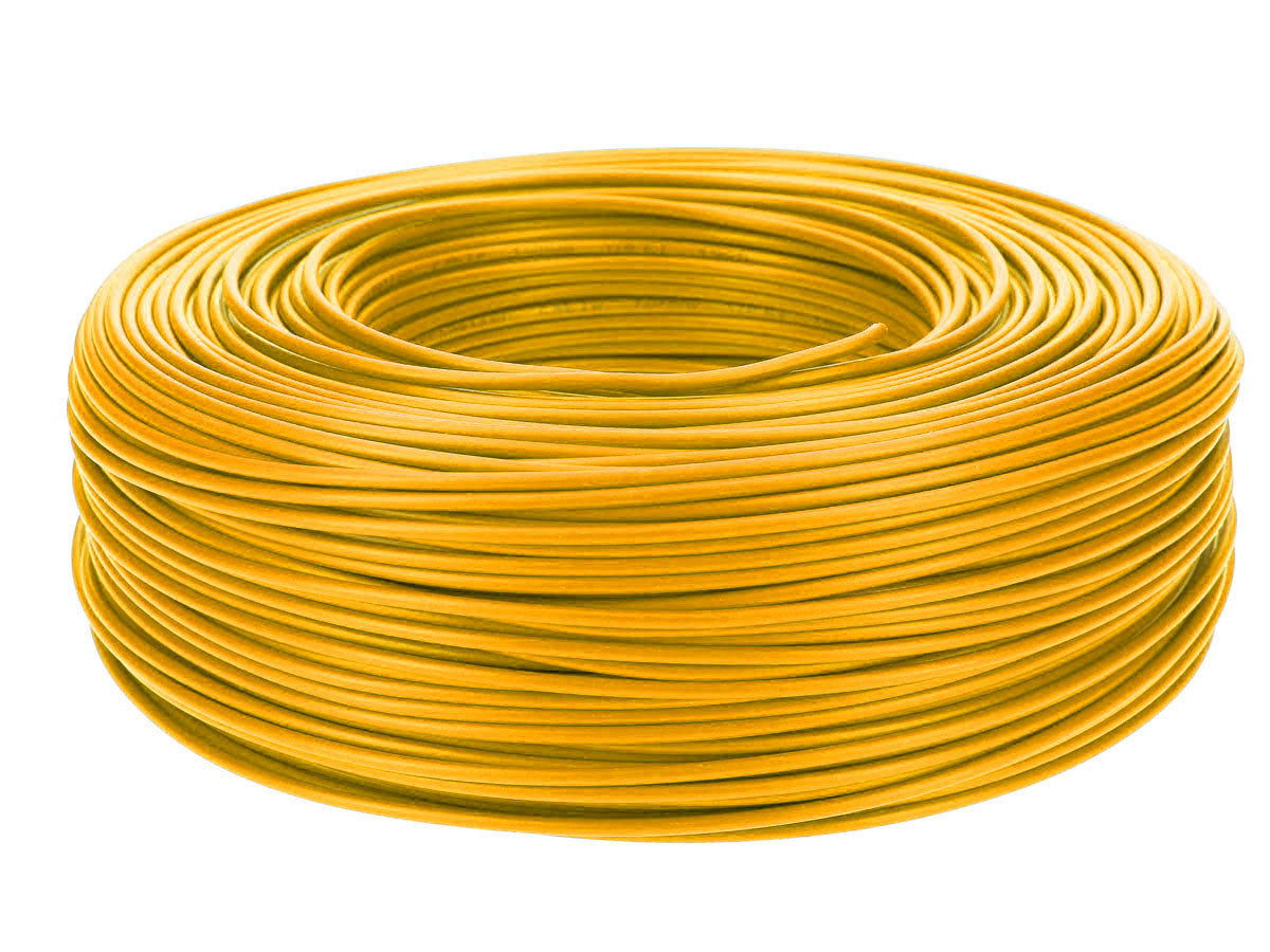 Cable AWG 24 Amarillo 1 metro para proyectos electrónicos